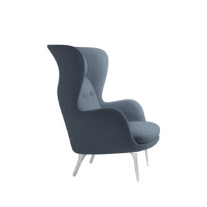 Ro™ loungestol med ben i børstet aluminium – Christianshavn lyseblå
