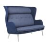 Ro™ Sofa med ben i børstet aluminium – Fiord blå Ro™ Sofa med ben i børstet aluminium – Fiord blå