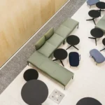 Senso modulsofa set oppefra med moduler i forskellige ryghøjder