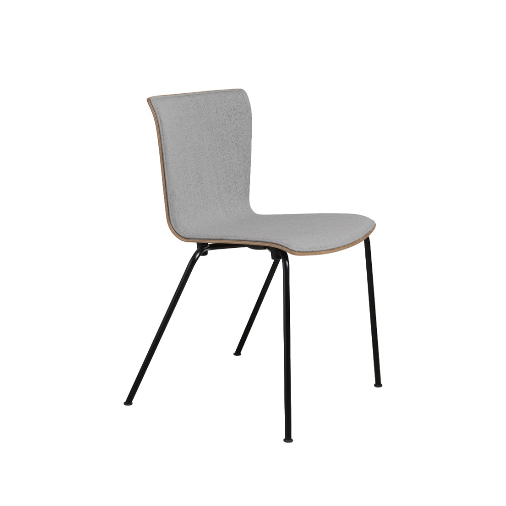 Vico Duo™ stol forsidepolstret i Christianshavn med klarlakeret eg – sort stel Vico Duo™ stol forsidepolstret i Christianshavn med klarlakeret eg – sort stel