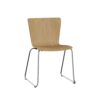 Vico Duo™ stol med meder i klarlakeret eg – forkromet stel Vico Duo™ stol med meder i klarlakeret eg – forkromet stel