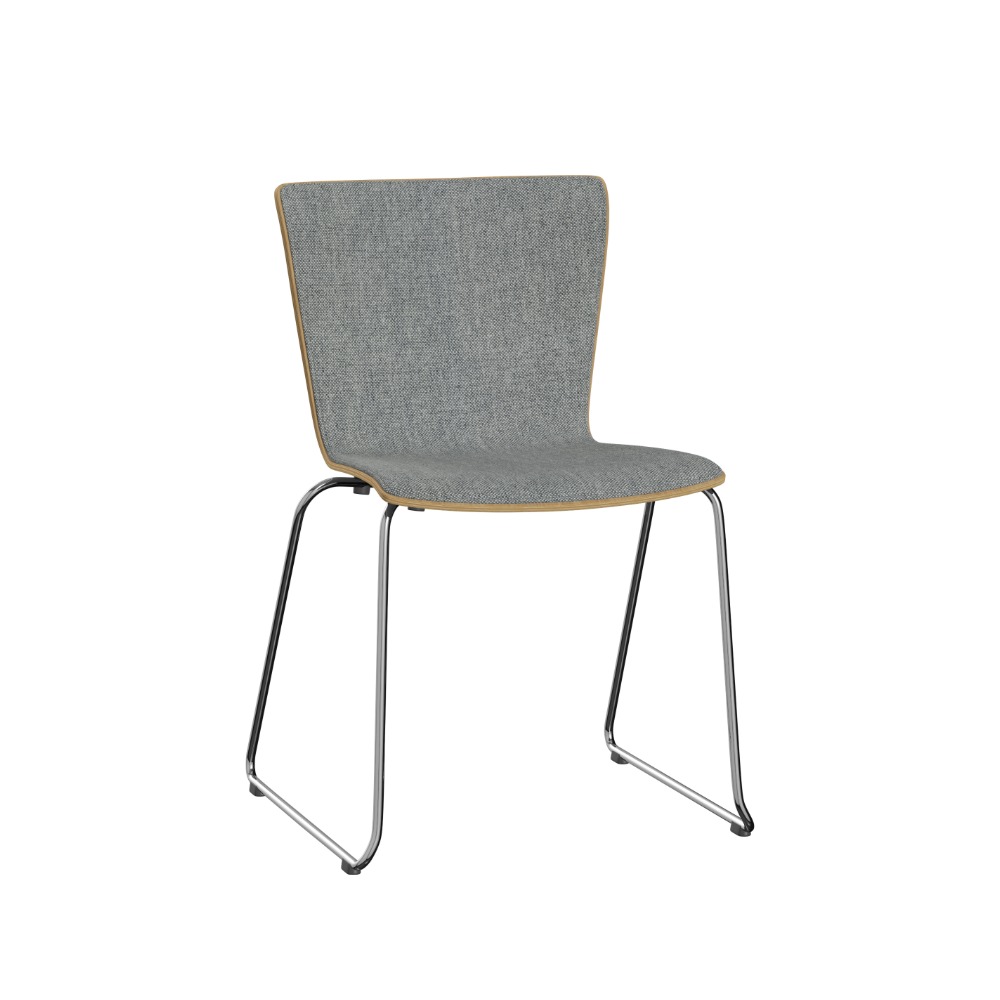 Vico Duo™ stol med meder forsidepolstret i Hallingdal med klarlakeret eg – forkromet stel Vico Duo™ stol med meder forsidepolstret i Hallingdal med klarlakeret eg – forkromet stel