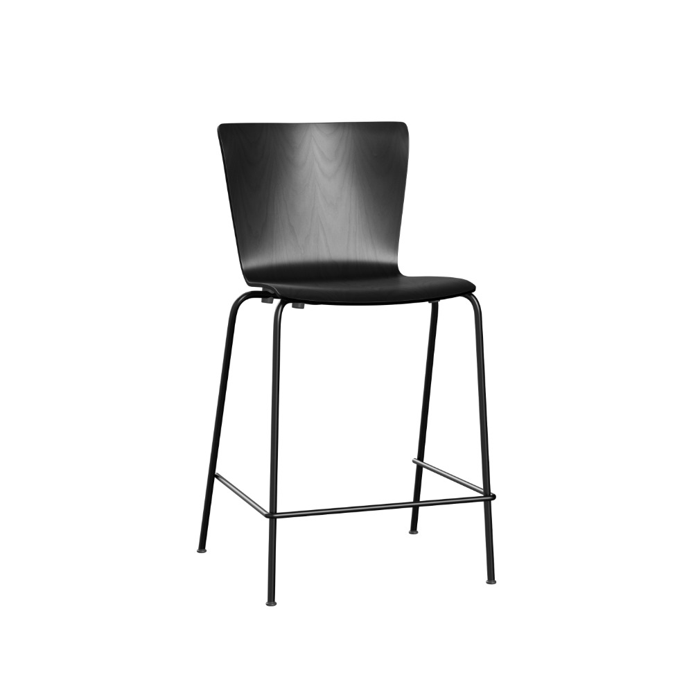 Vico Duo™ lav barstol i sortfarvet ask – sort stel Vico Duo™ lav barstol i sortfarvet ask – sort stel