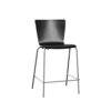 Vico Duo™ lav barstol i sortfarvet ask – forkromet stel Vico Duo™ lav barstol i sortfarvet ask – forkromet stel