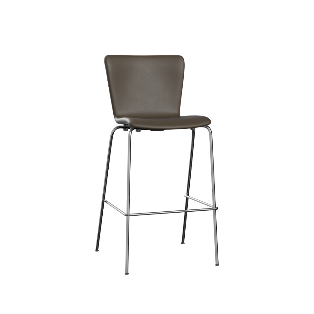 Vico Duo™ høj barstol fuldpolstret i Essential-læder – forkromet stel Vico Duo™ høj barstol fuldpolstret i Essential-læder – forkromet stel